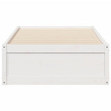 Cadre de lit sans matelas blanc 90x200 cm bois de pin massif