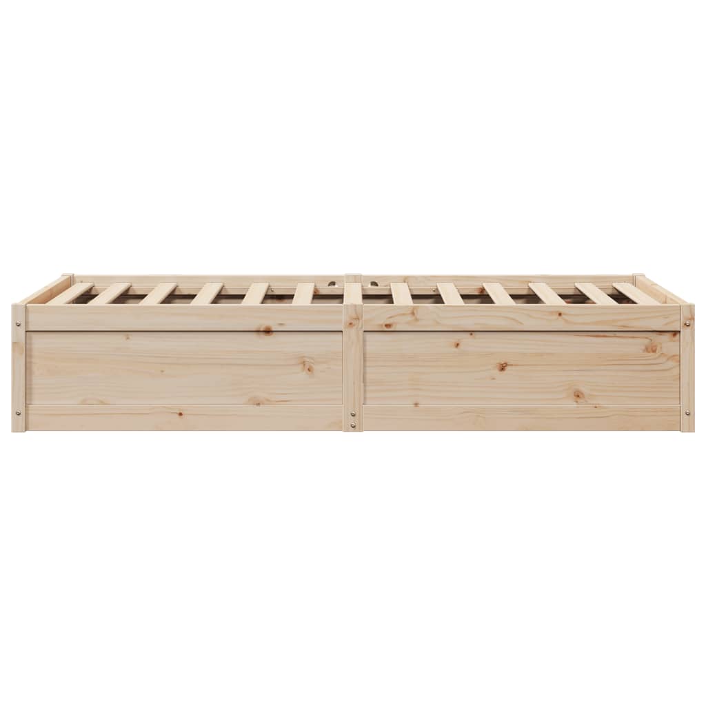 Cadre de lit sans matelas 75x190 cm bois de pin massif