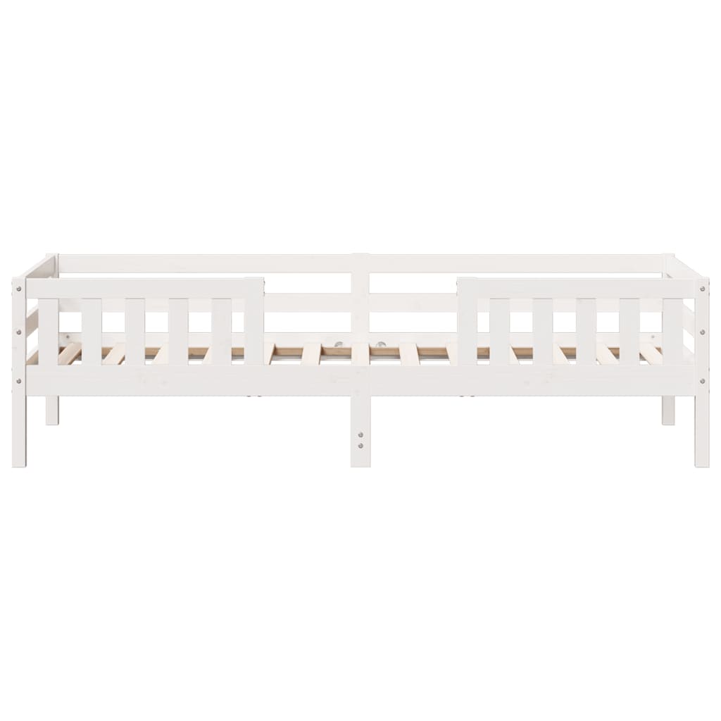 Cadre de lit sans matelas blanc 90x200 cm bois de pin massif