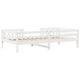 Cadre de lit sans matelas blanc 90x190 cm bois de pin massif