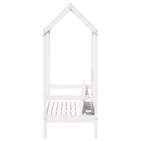 Banc avec toit blanc 117,5x70x176,5 cm bois de pin massif