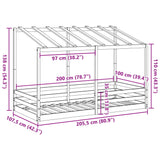 Kinderbett ohne Matratze 100x200 cm aus massivem Kiefernholz