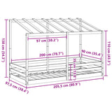 Lit pour enfants sans matelas 90x200 cm bois pin massif