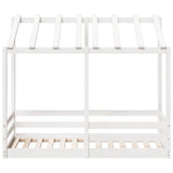 Lit pour enfants sans matelas blanc 70x140cm bois de pin massif