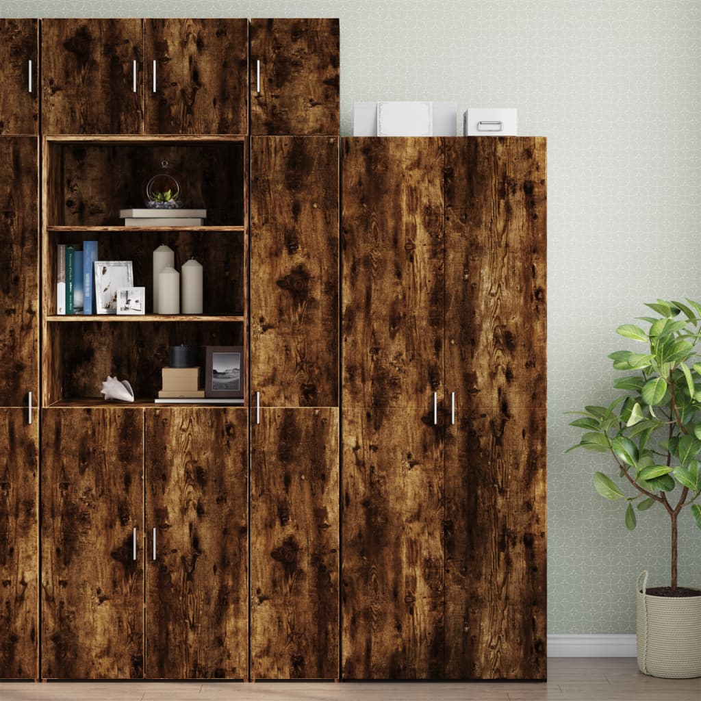 Wandschrank aus geräucherter Eiche, 30 x 42,5 x 40 cm, Holzwerkstoff