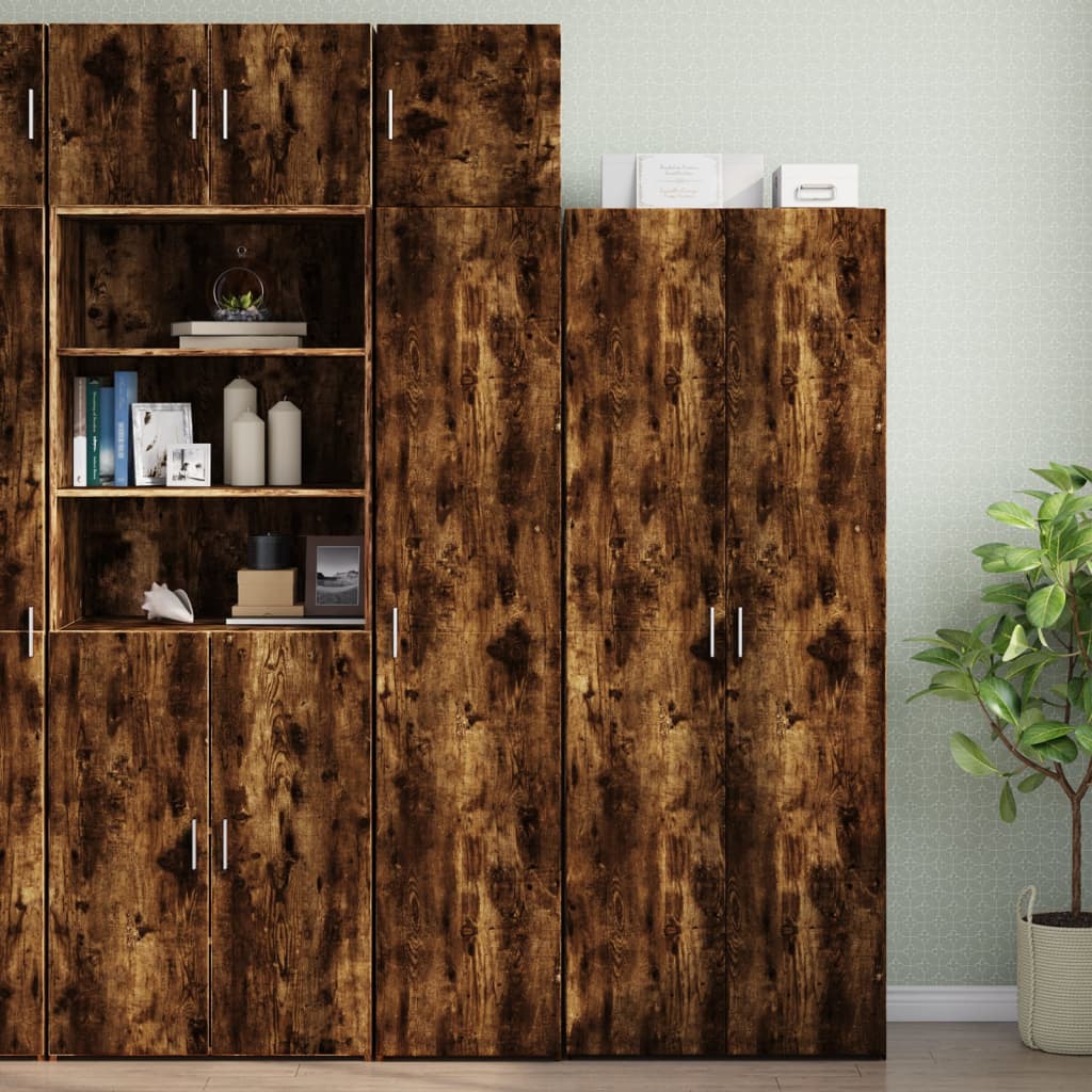 Wandschrank aus geräucherter Eiche, 40 x 42,5 x 40 cm, Holzwerkstoff