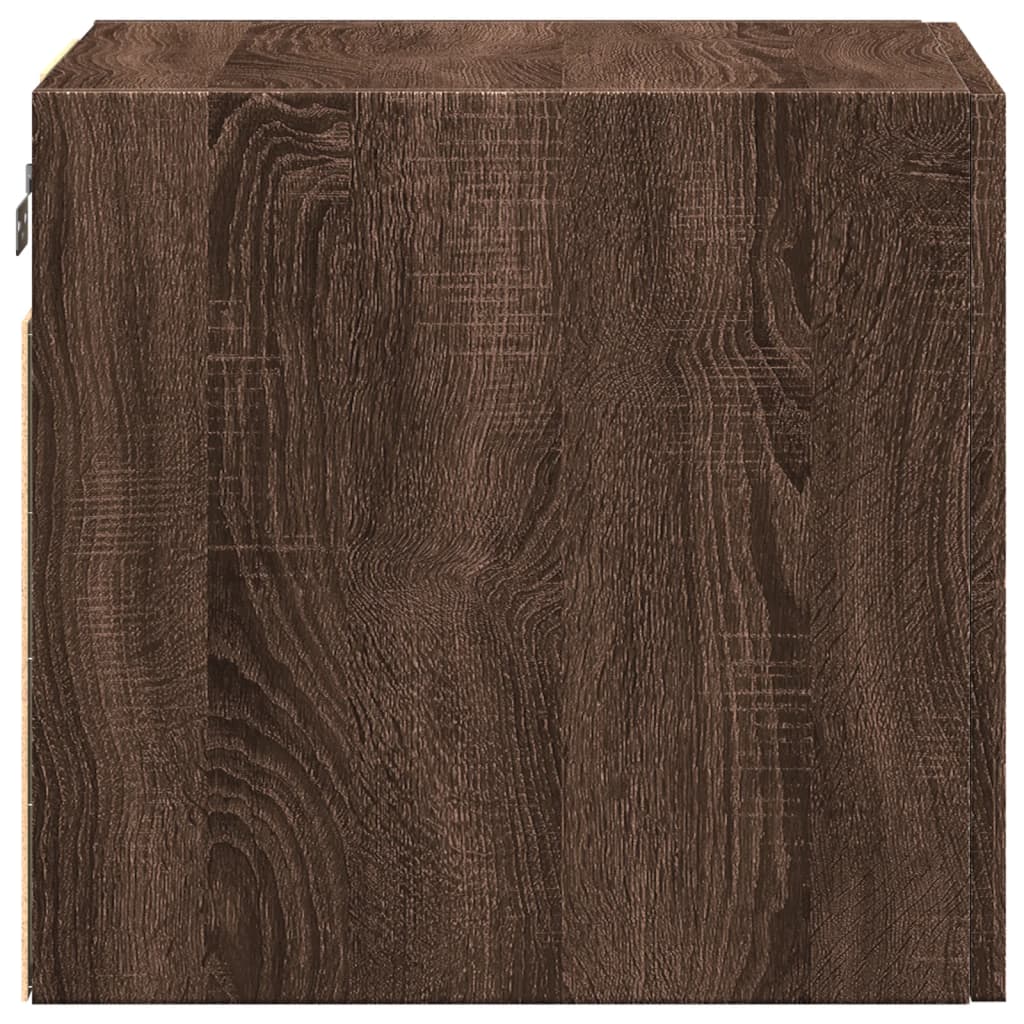 Wandschrank aus brauner Eiche, 40 x 42,5 x 40 cm, Holzwerkstoff