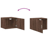 Wandschrank aus brauner Eiche, 50 x 42,5 x 40 cm, Holzwerkstoff