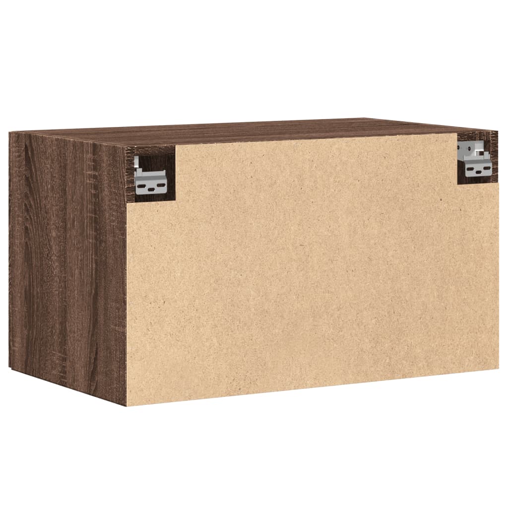 Wandschrank aus brauner Eiche, 70 x 42,5 x 40 cm, Holzwerkstoff