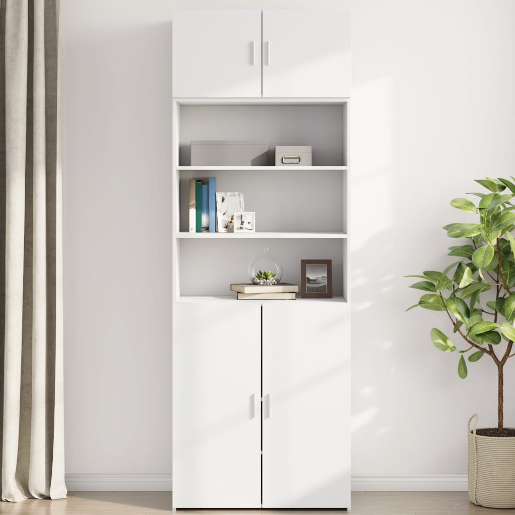 White wall cabinet 80x42.5x40 cm engineered wood