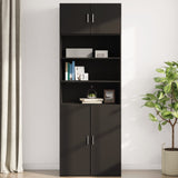 Black wall cabinet 80x42.5x40 cm engineered wood