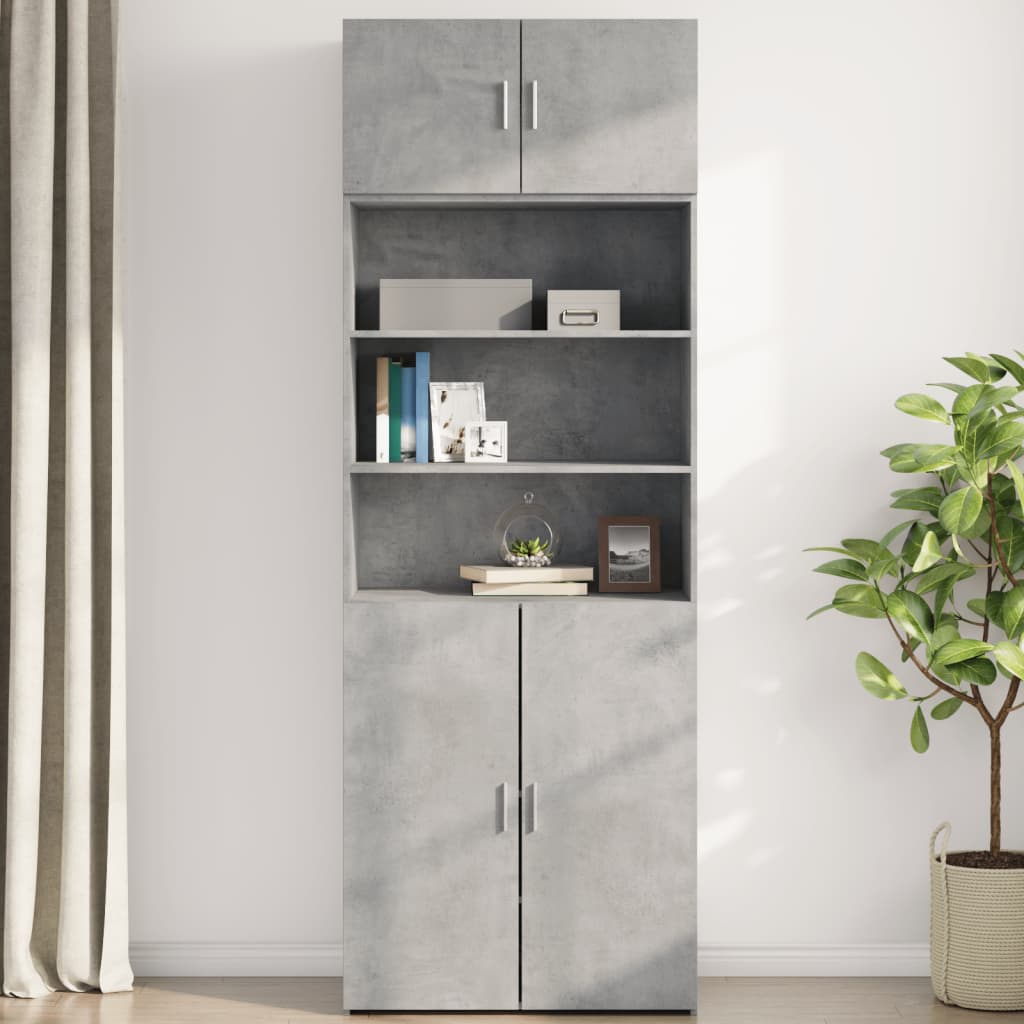 Armoire murale gris béton 80x42,5x40 cm bois d'ingénierie