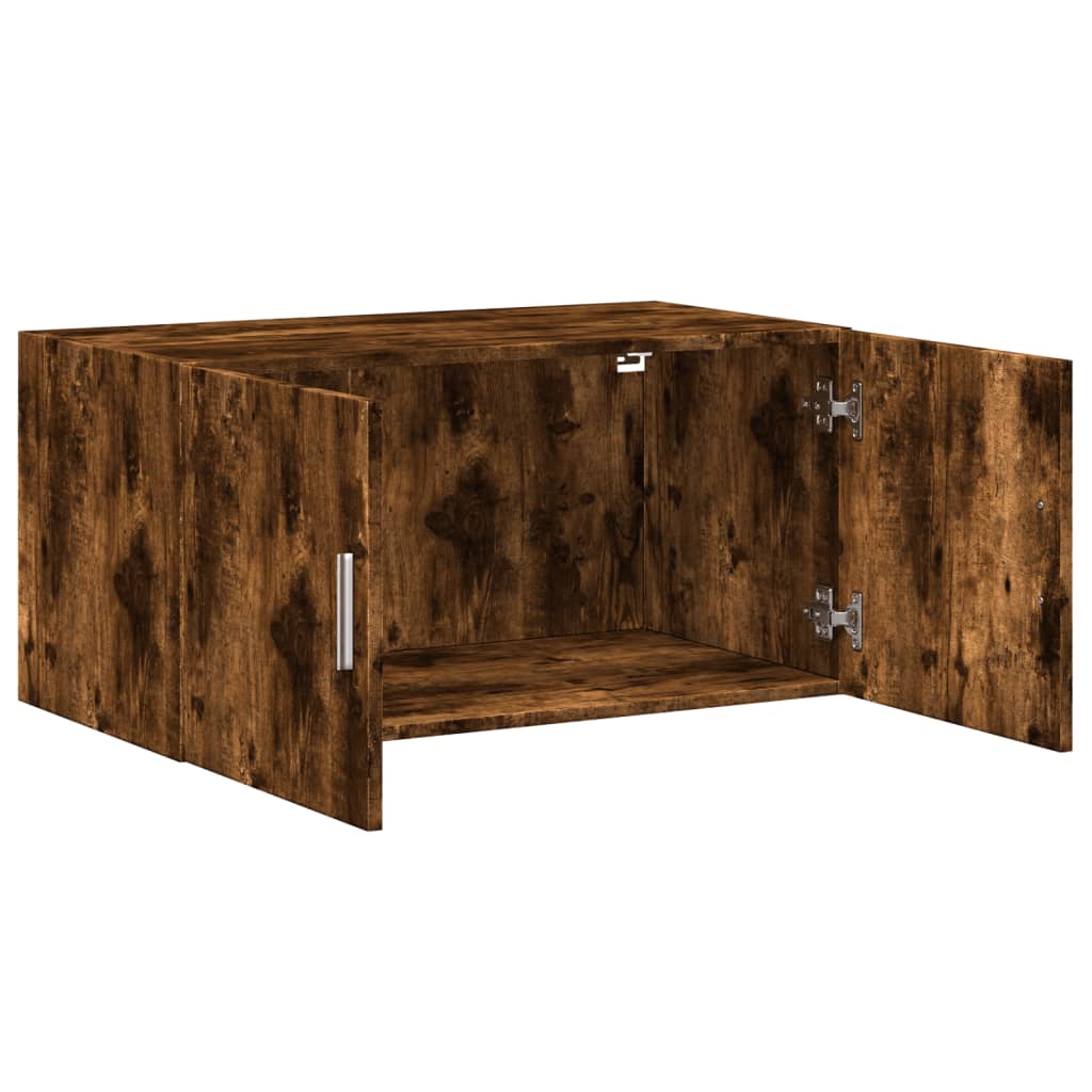 Wandschrank aus geräucherter Eiche, 80 x 42,5 x 40 cm, Holzwerkstoff