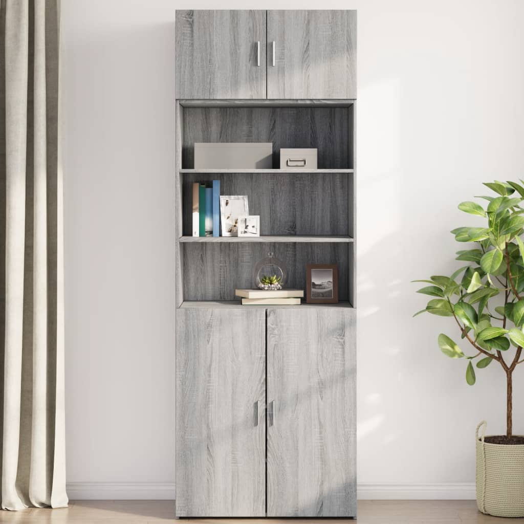 Sonoma gray wall cabinet 80x42.5x40 cm engineered wood