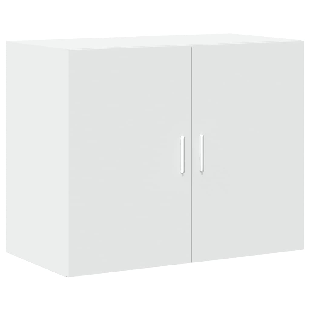 White wall cabinet 80x42.5x64 cm engineered wood