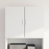 White wall cabinet 80x42.5x64 cm engineered wood