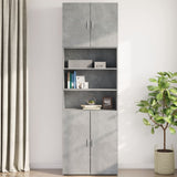 Armoire murale gris béton 80x42,5x64 cm bois d'ingénierie