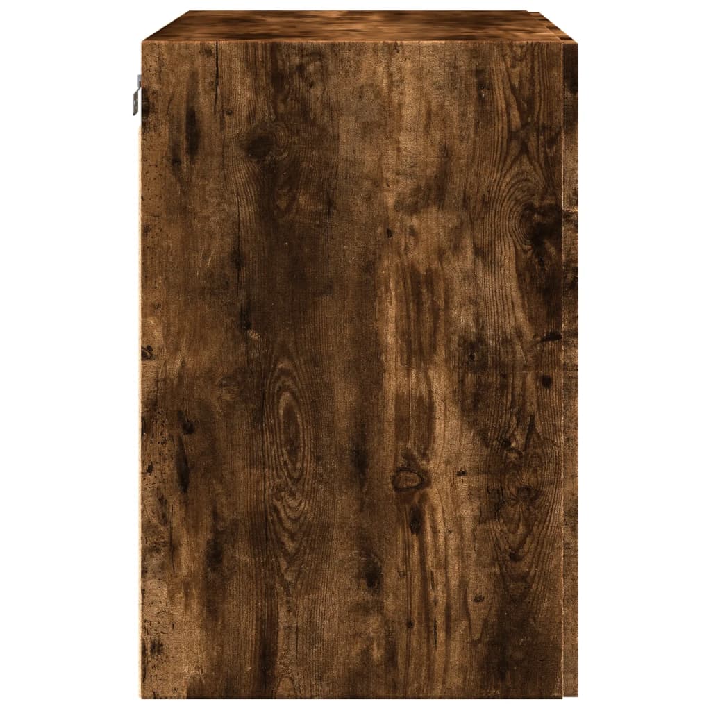 Armoire murale chêne fumé 80x42,5x64 cm bois d'ingénierie