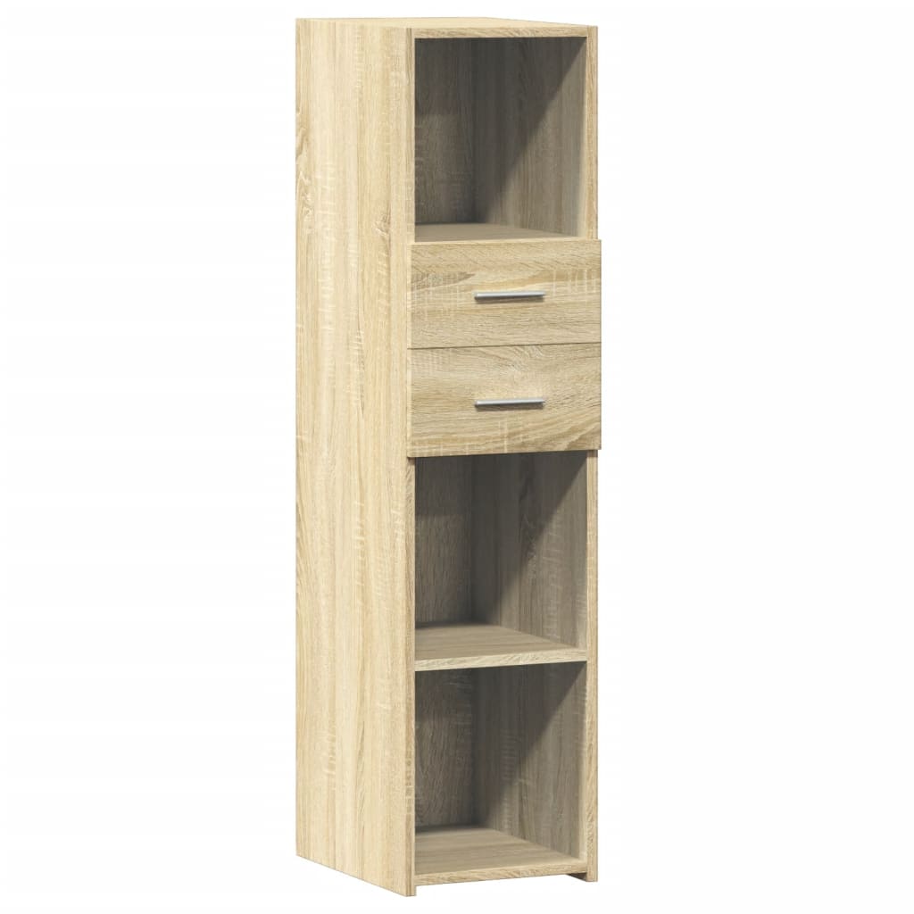 Hohes Sideboard aus Sonoma-Eiche, 30 x 42,5 x 124 cm, Holzwerkstoff