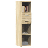 Hohes Sideboard aus Sonoma-Eiche, 30 x 42,5 x 124 cm, Holzwerkstoff