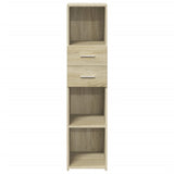 Hohes Sideboard aus Sonoma-Eiche, 30 x 42,5 x 124 cm, Holzwerkstoff