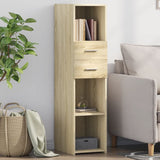 Hohes Sideboard aus Sonoma-Eiche, 30 x 42,5 x 124 cm, Holzwerkstoff