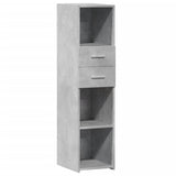 Buffet haut gris béton 30x42,5x124 cm bois d'ingénierie