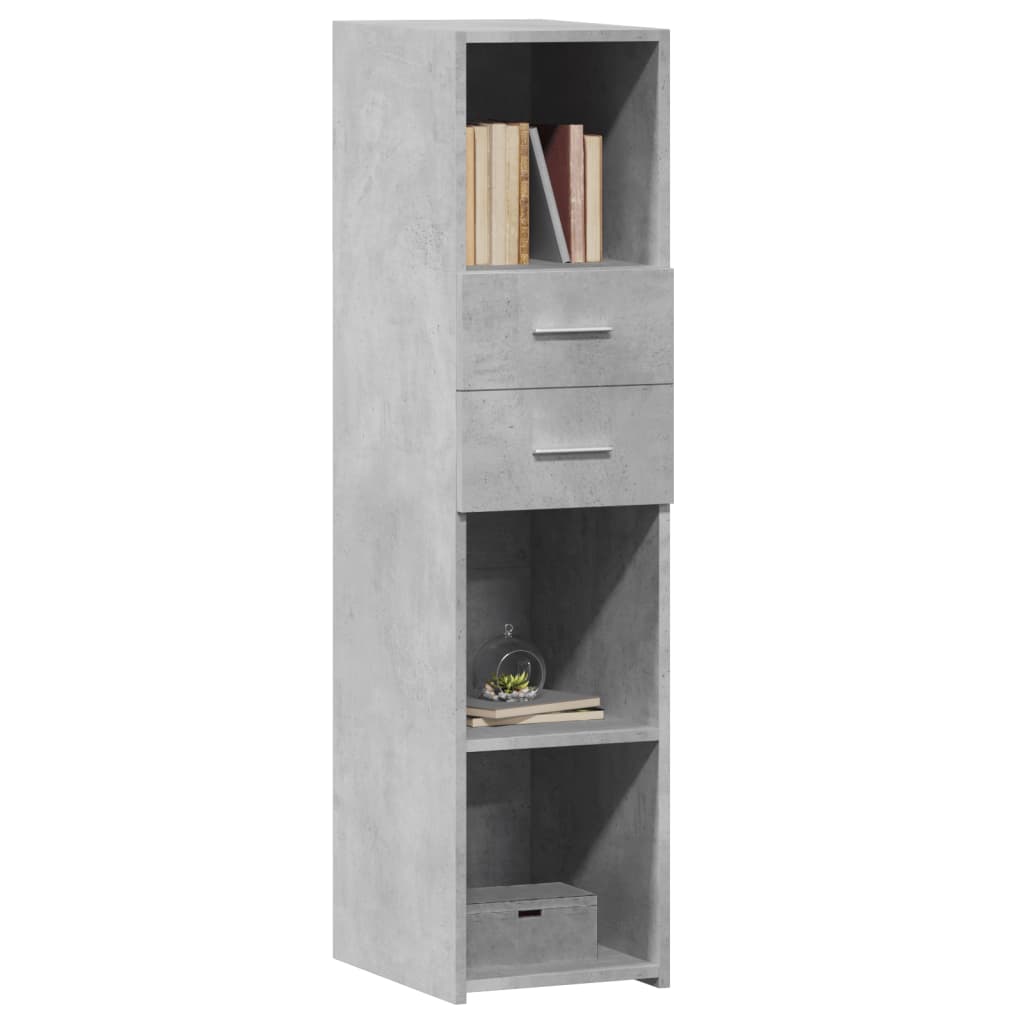 Buffet haut gris béton 30x42,5x124 cm bois d'ingénierie