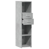 Buffet haut gris béton 30x42,5x124 cm bois d'ingénierie