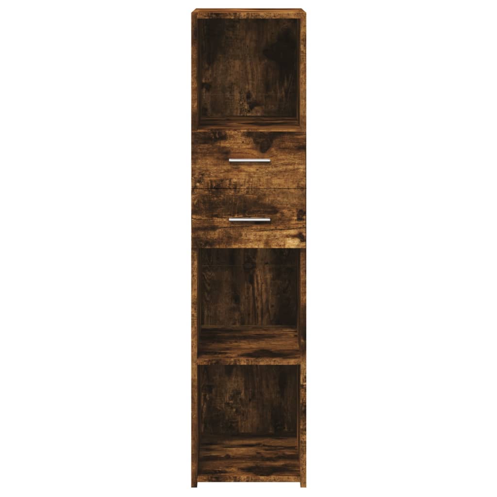 Buffet haut chêne fumé 30x42,5x124 cm bois d'ingénierie