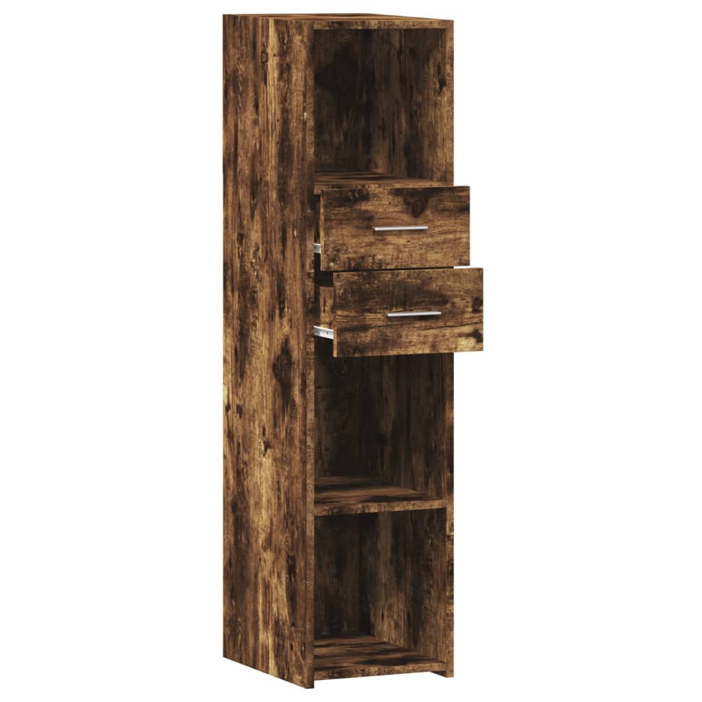 Buffet haut chêne fumé 30x42,5x124 cm bois d'ingénierie