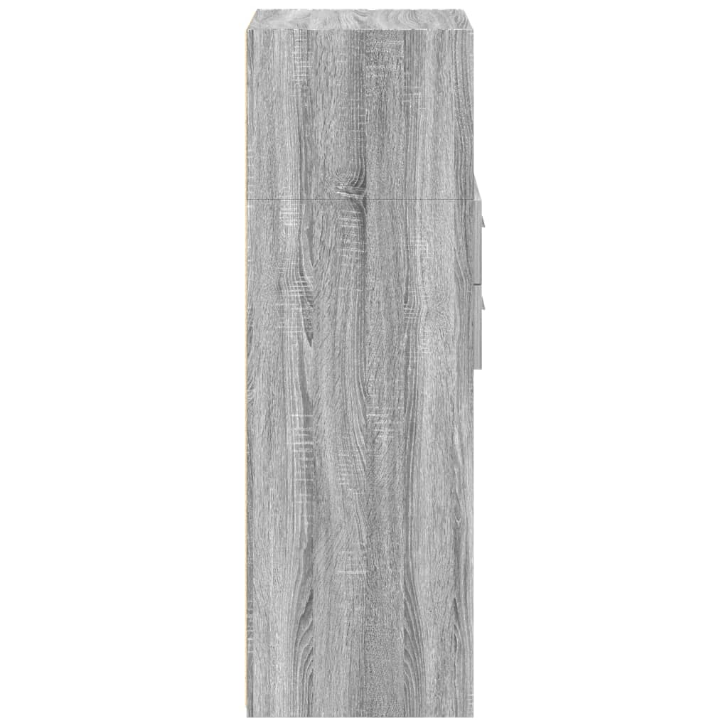 Buffet haut sonoma gris 30x42,5x124 cm bois d'ingénierie