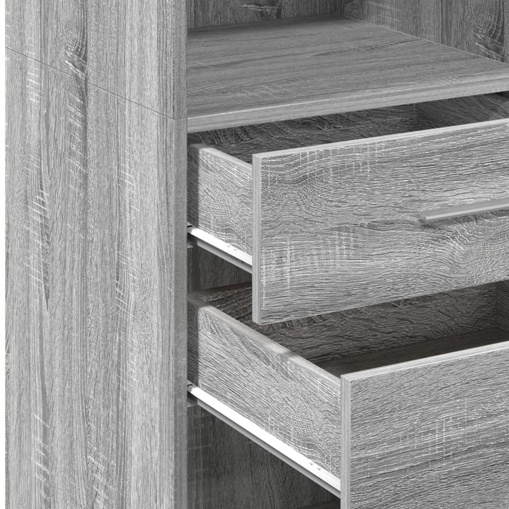 Buffet haut sonoma gris 30x42,5x124 cm bois d'ingénierie