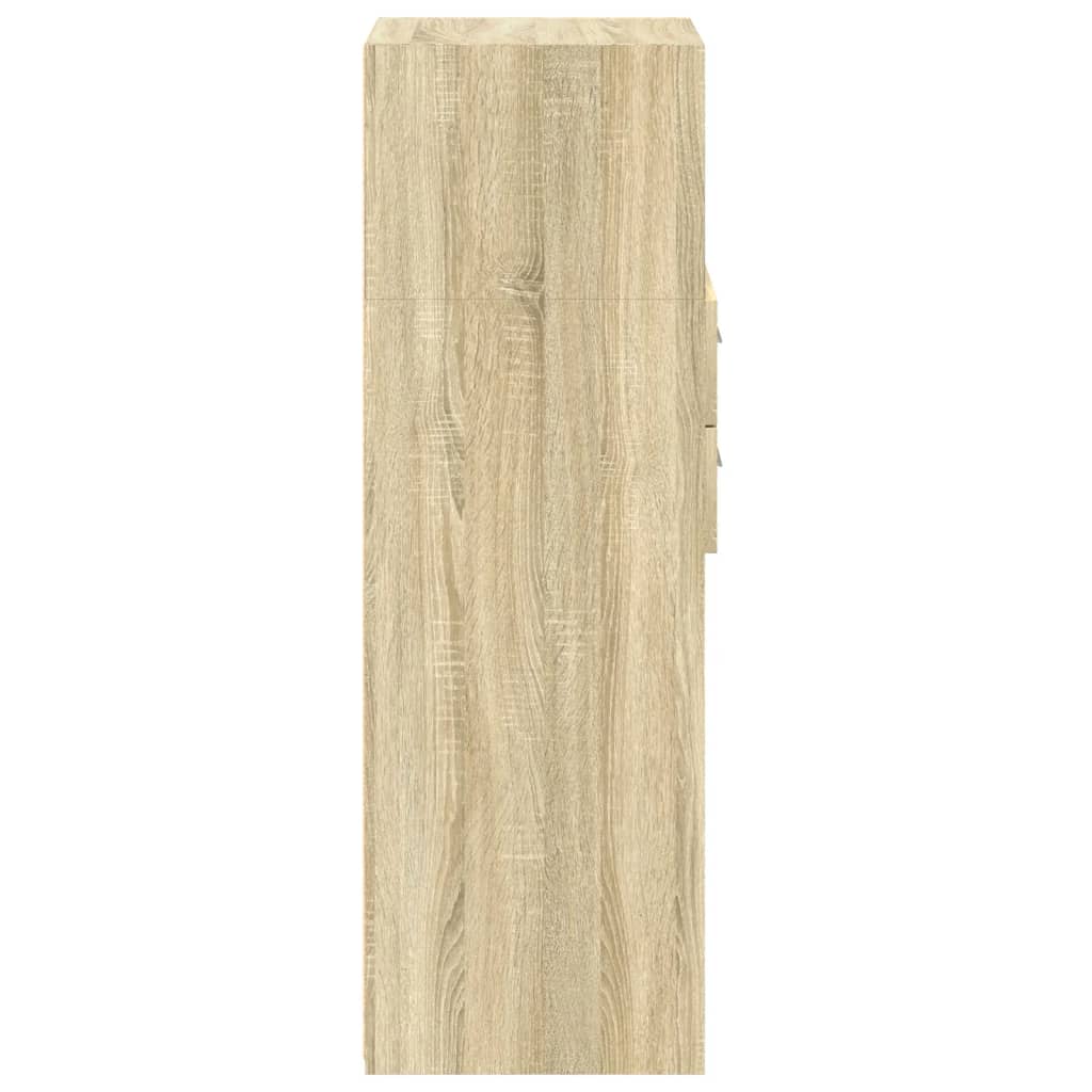 Buffet haut chêne sonoma 40x42,5x124 cm bois d'ingénierie