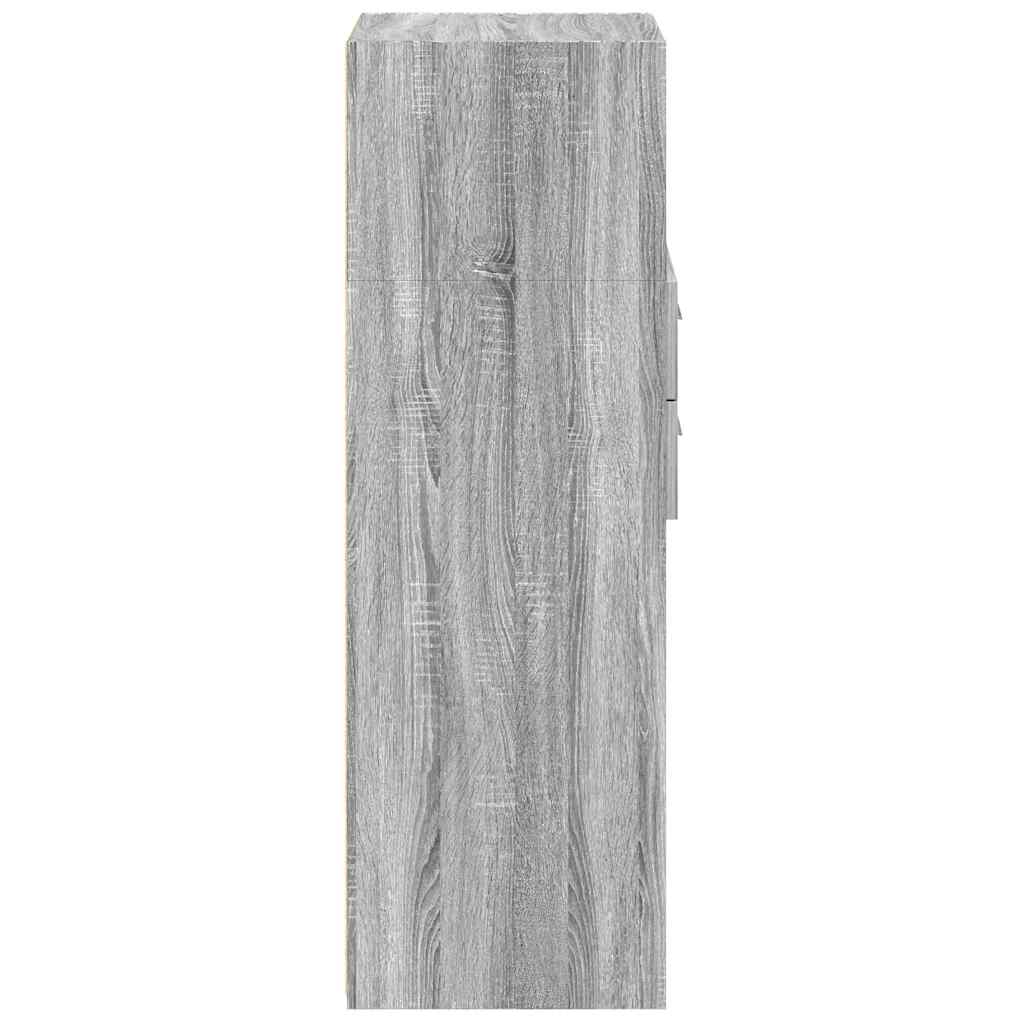 Buffet haut sonoma gris 40x42,5x124 cm bois d'ingénierie