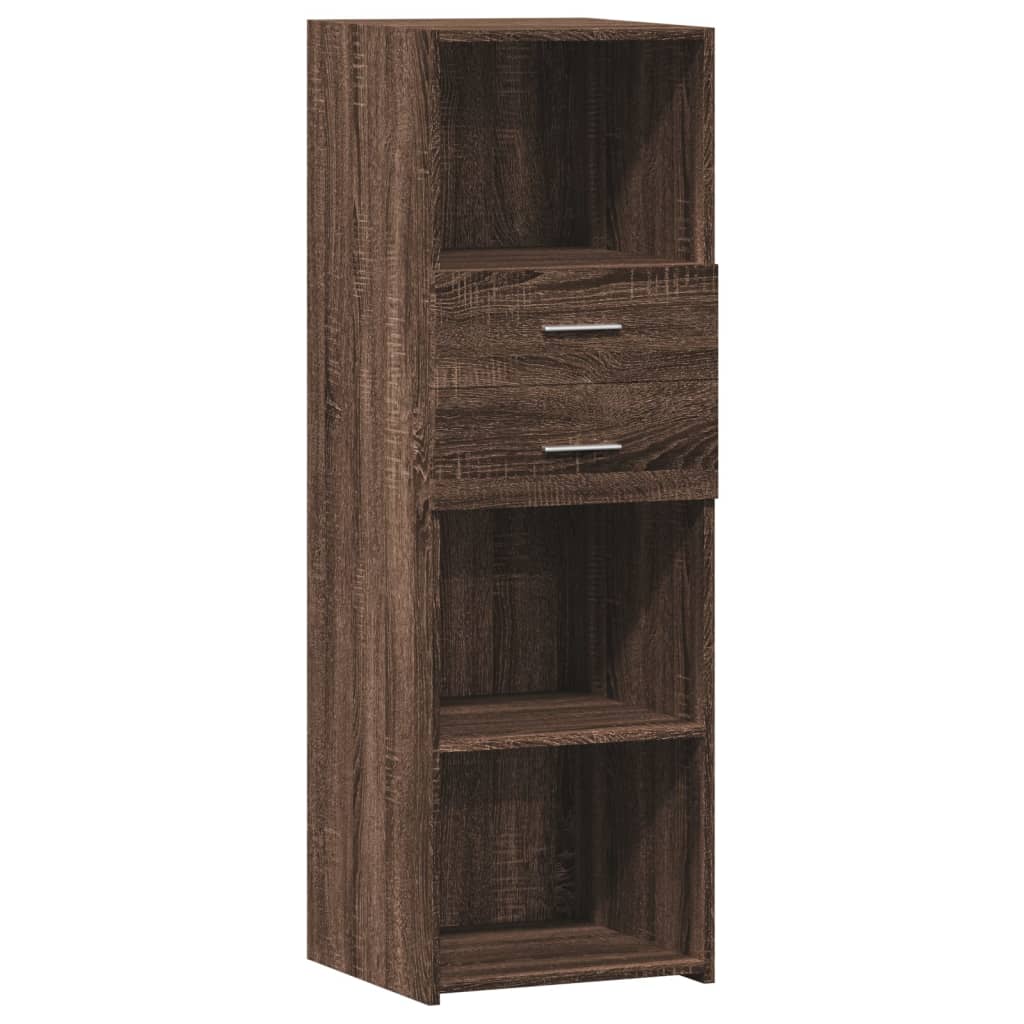 Buffet haut chêne marron 40x42,5x124 cm bois d'ingénierie