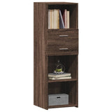 Buffet haut chêne marron 40x42,5x124 cm bois d'ingénierie