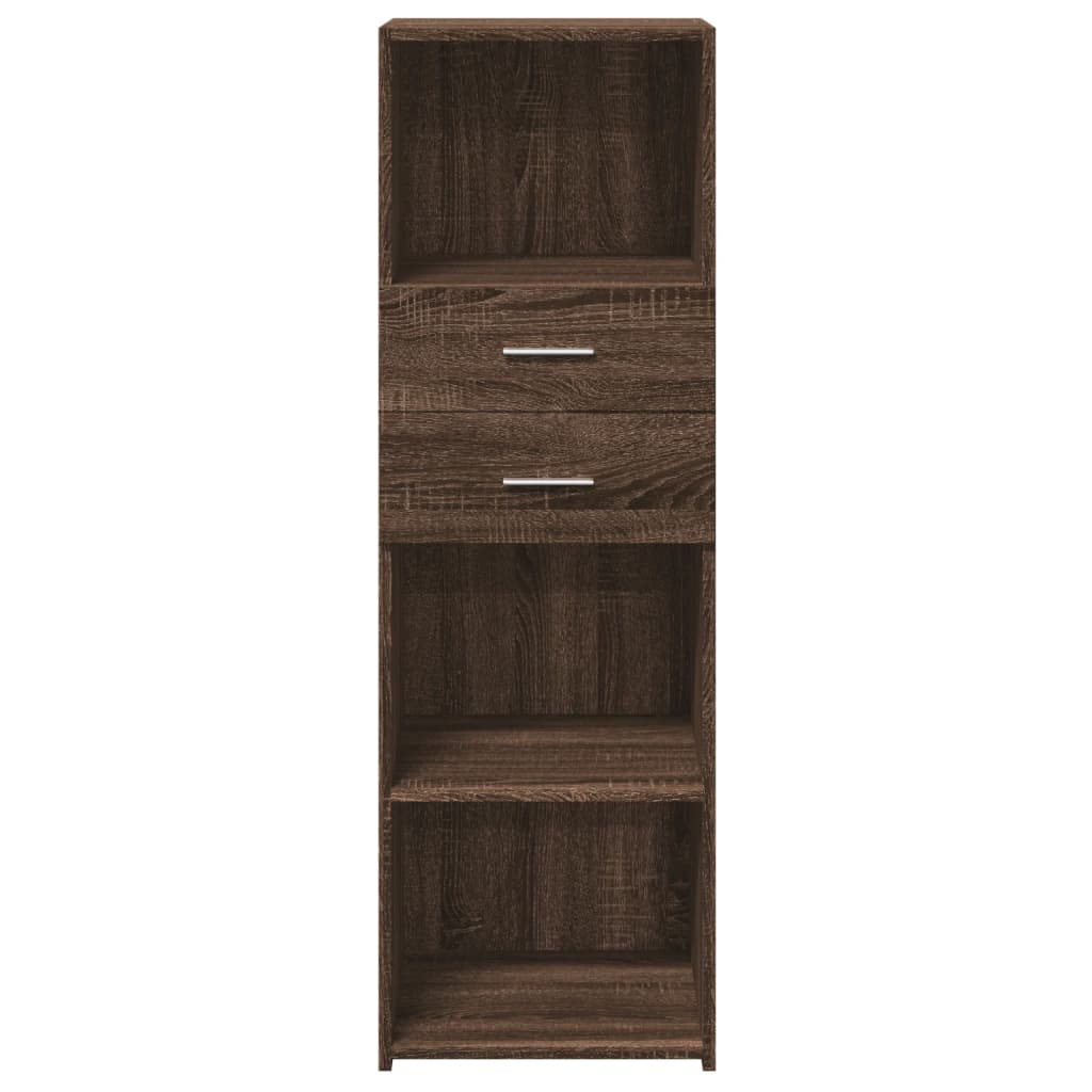 Buffet haut chêne marron 40x42,5x124 cm bois d'ingénierie