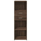 Buffet haut chêne marron 40x42,5x124 cm bois d'ingénierie