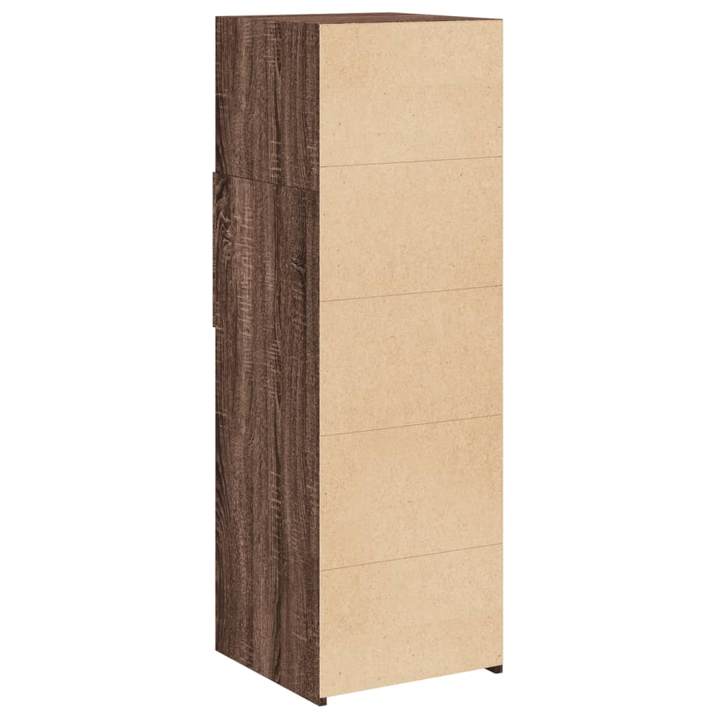 Buffet haut chêne marron 40x42,5x124 cm bois d'ingénierie