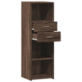 Buffet haut chêne marron 40x42,5x124 cm bois d'ingénierie