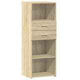 Hohes Sideboard aus Sonoma-Eiche, 45 x 42,5 x 124 cm, Holzwerkstoff