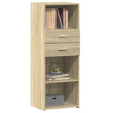 Hohes Sideboard aus Sonoma-Eiche, 45 x 42,5 x 124 cm, Holzwerkstoff