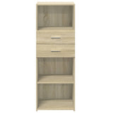 Hohes Sideboard aus Sonoma-Eiche, 45 x 42,5 x 124 cm, Holzwerkstoff