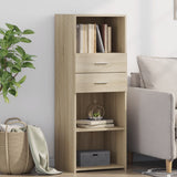 Hohes Sideboard aus Sonoma-Eiche, 45 x 42,5 x 124 cm, Holzwerkstoff