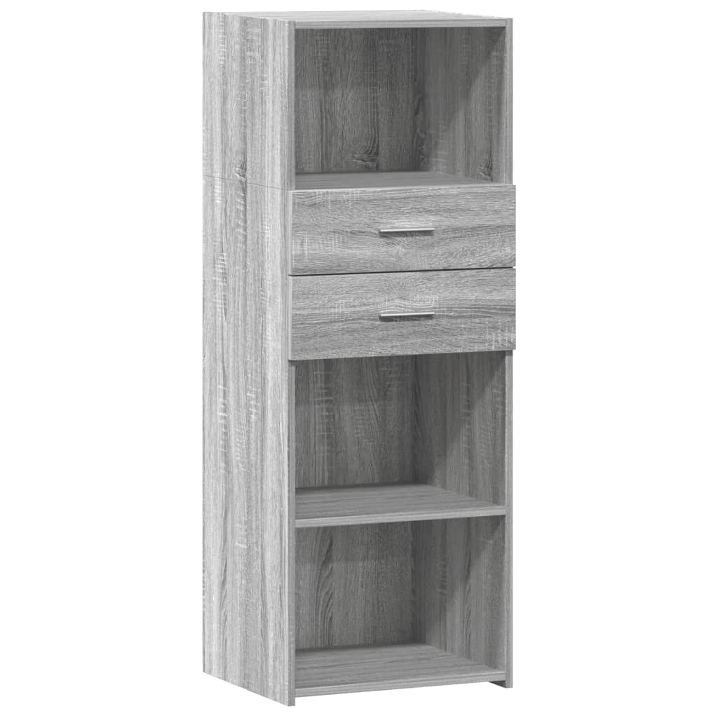 Buffet haut sonoma gris 45x42,5x124 cm bois d'ingénierie