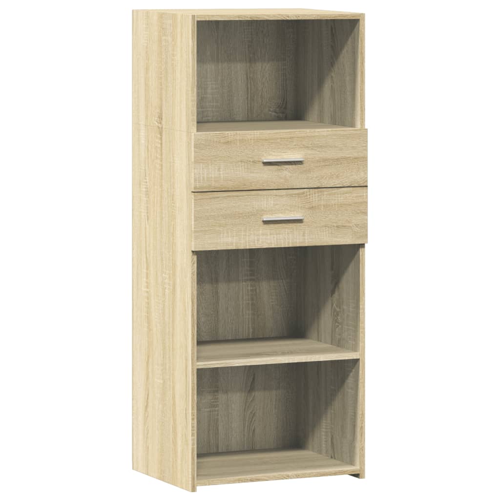 Buffet haut chêne sonoma 50x42,5x124 cm bois d'ingénierie