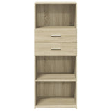 Buffet haut chêne sonoma 50x42,5x124 cm bois d'ingénierie