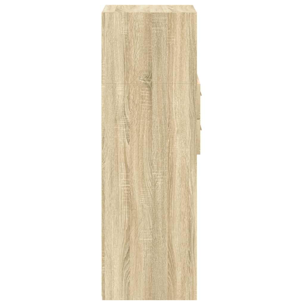 Buffet haut chêne sonoma 50x42,5x124 cm bois d'ingénierie