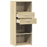 Buffet haut chêne sonoma 50x42,5x124 cm bois d'ingénierie